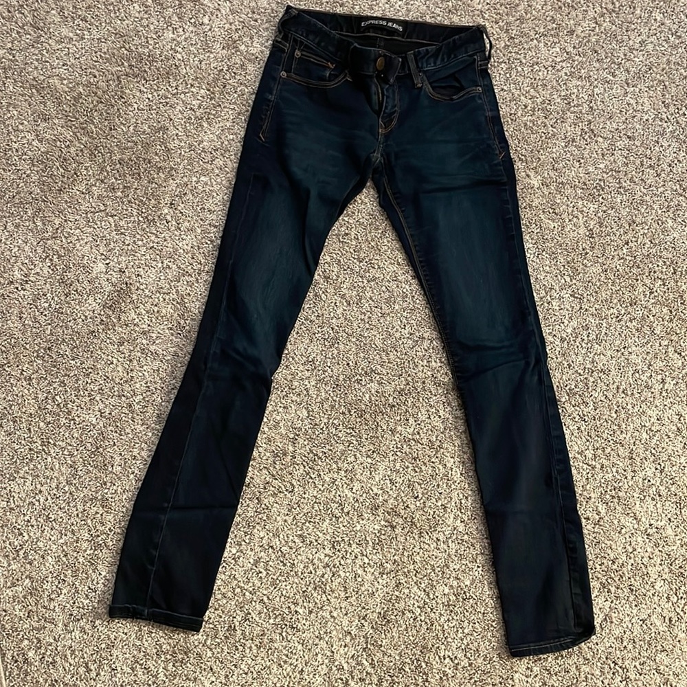 Express super soft super skinny low rise jean